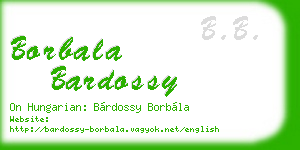 borbala bardossy business card