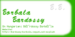 borbala bardossy business card